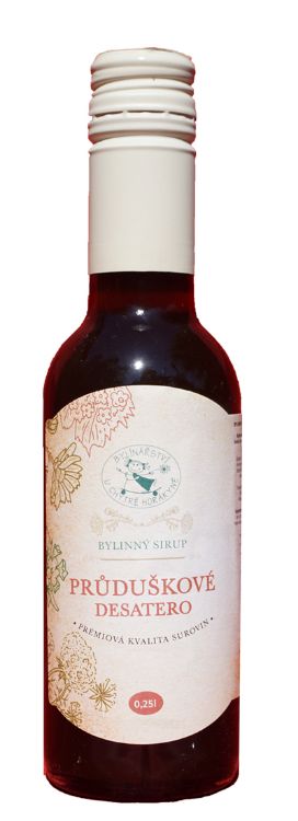 Obrázek Bylinářství U Chytré horákyně Sirup "Průduškové desatero" - Bylinkářství u Chytré Horákyně - 250 ml