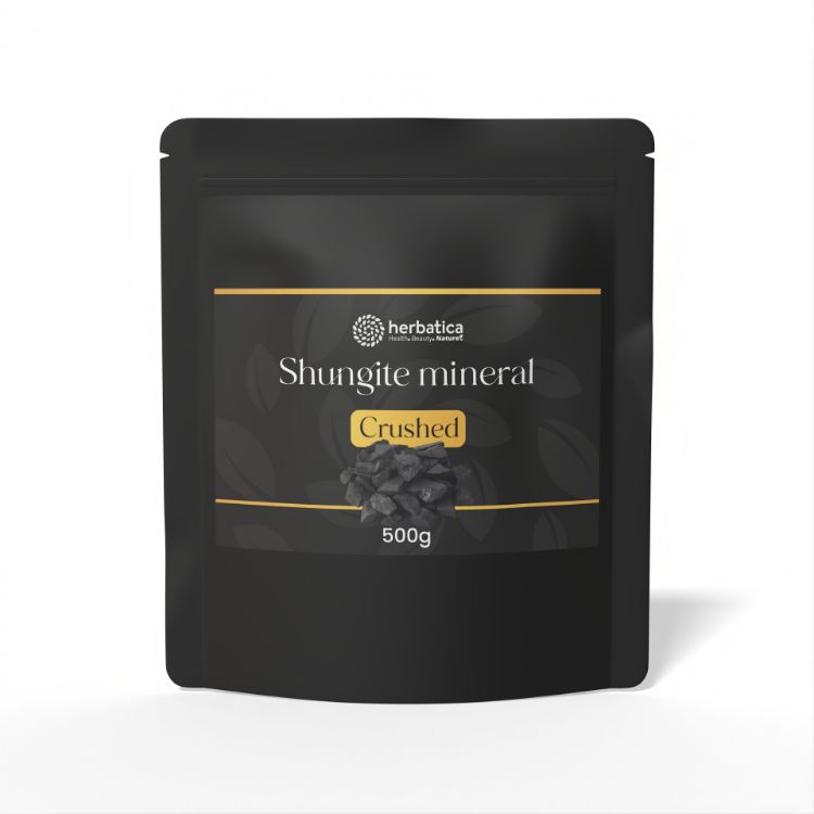 Obrázek Minerál šungit drť - přírodní filtr vody 500g - Herbatica