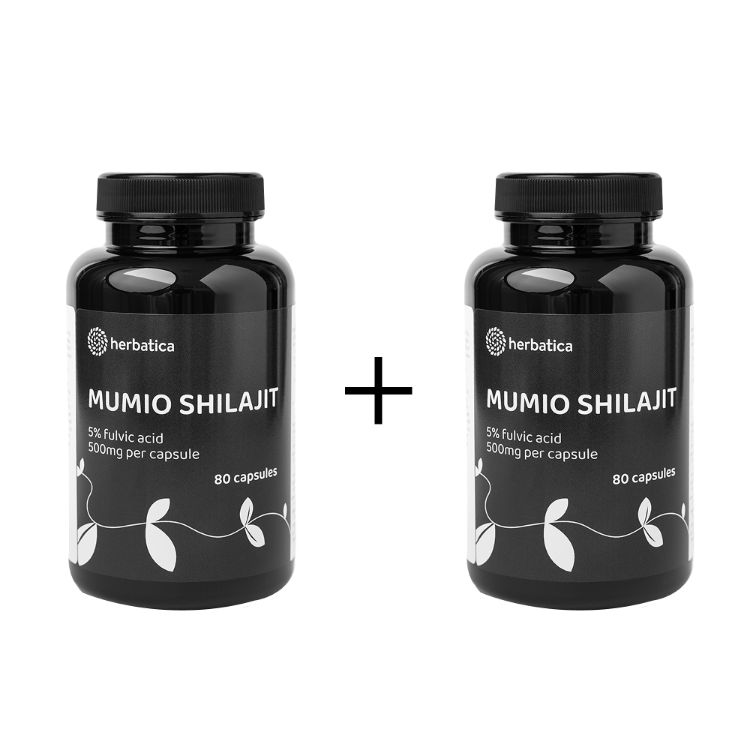 Obrázek Zvýhodněný set: 2x Shilajit - čištěné mumio premium (500mg) - 80 kapslí - Herbatica