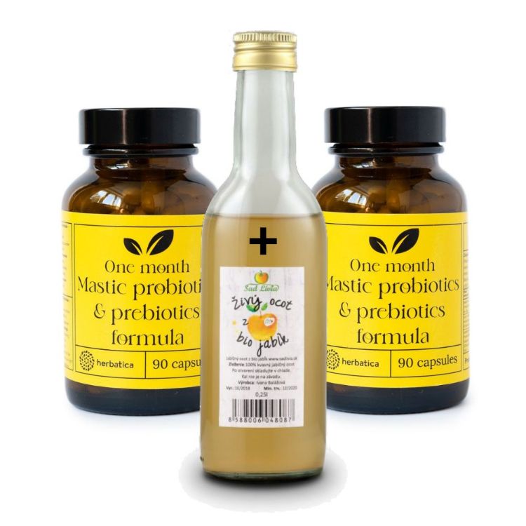 Obrázek Set na podporu trávení: 2x Masticha PROBIOTICS & PREBIOTICS+ jablečný ocet zdarma- Herbatica