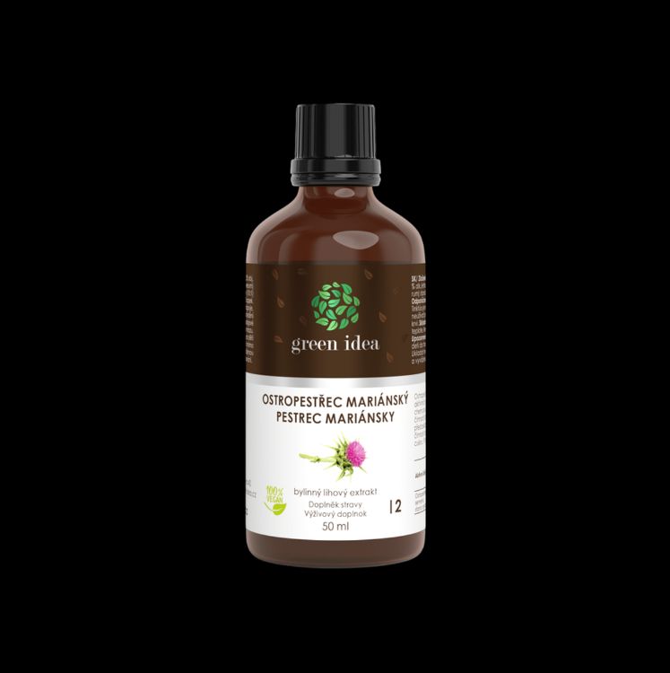 Obrázek Ostropestřec tinktura - kapky 50 ml - Green idea