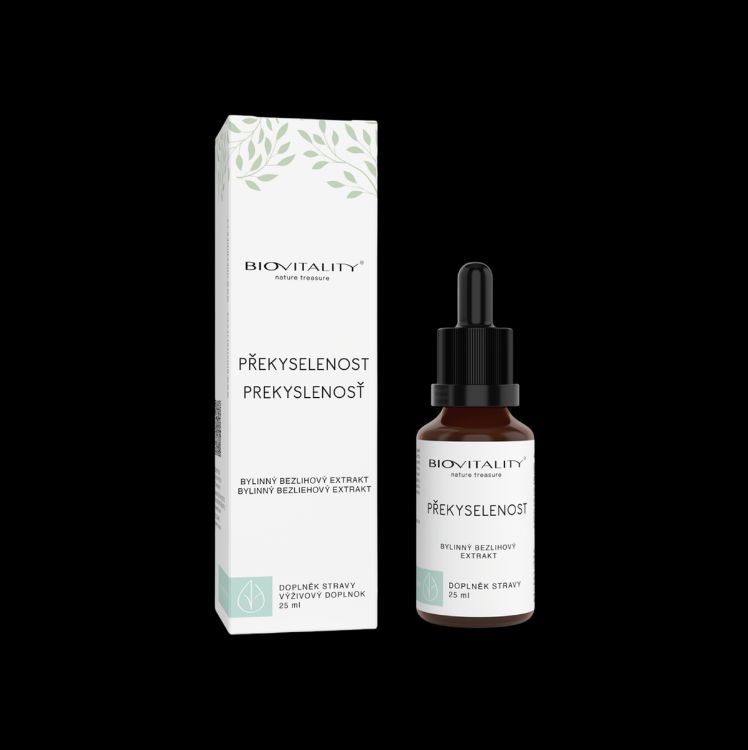 Obrázek Překyselenost bezlihová tinktura - kapky 25 ml - Green idea