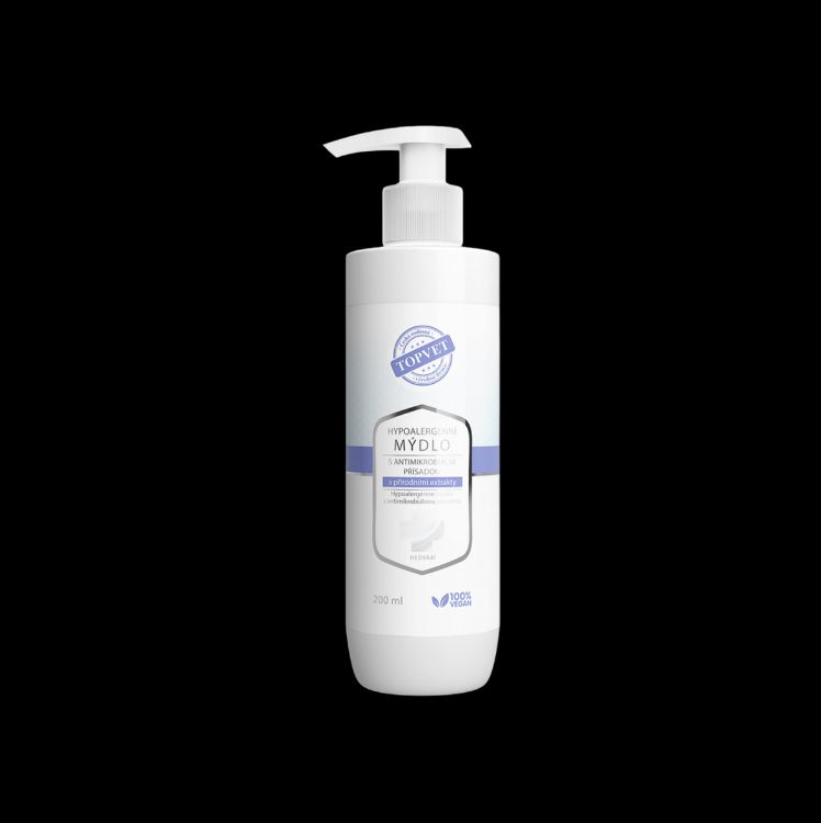 Obrázek Hypoalergenní mýdlo s antimikrobiální přísadou s přírodními extrakty 200 ml - Green idea