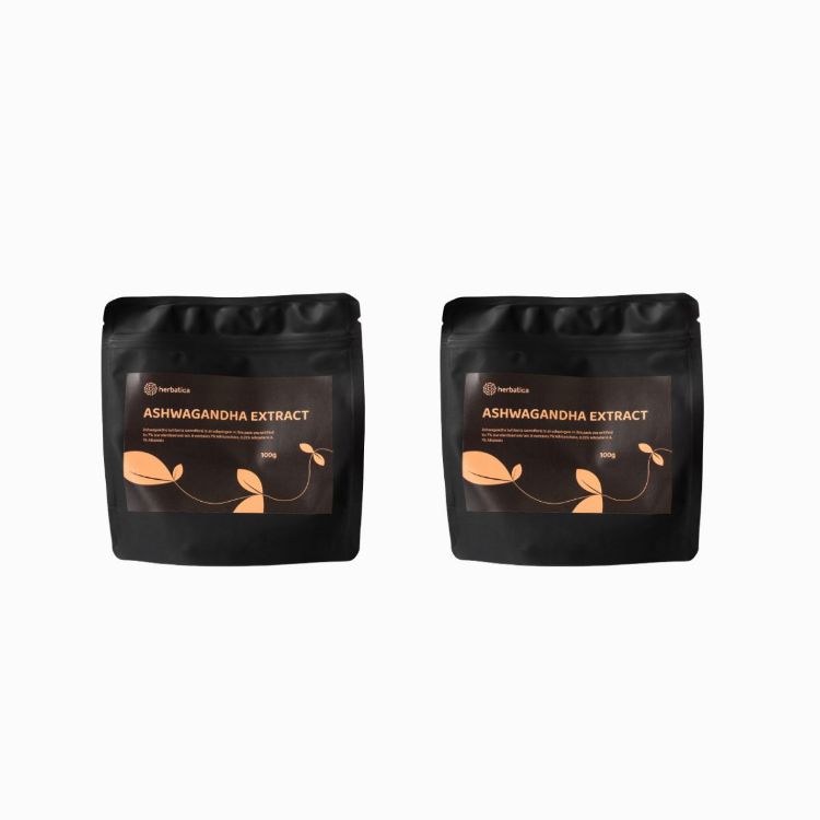 Obrázek Zvýhodněný set: 2× Ashwagandha prášek z kořene, 7% extrakt – 100 g – Herbatica