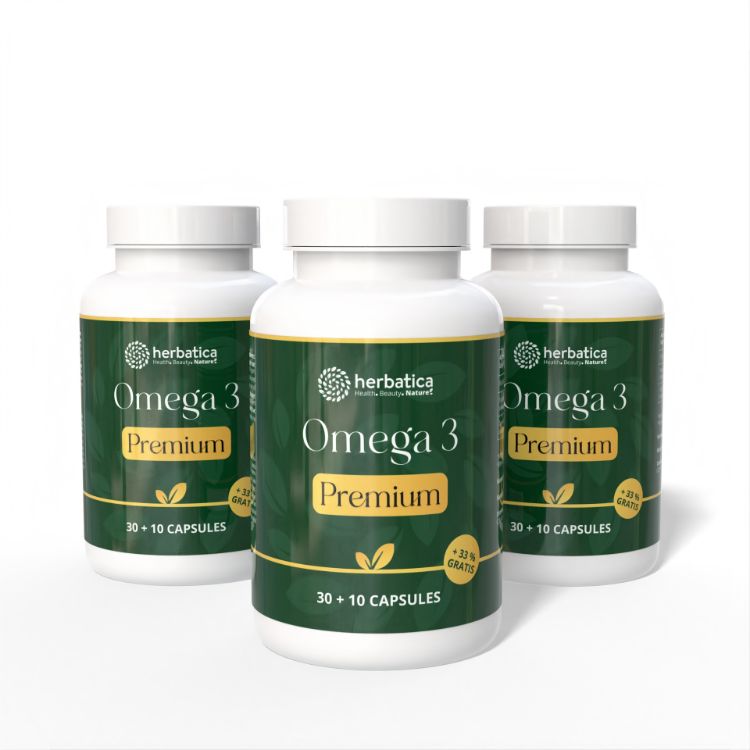 Obrázek Zvýhodněný set: 3× Omega 3 Premium – 40 kapslí – Herbatica