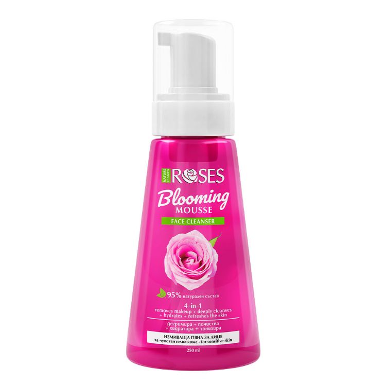 Obrázek 4v1 rozjasňující pleťová pěna ROSES 250 ml - NATURE OF AGIVA