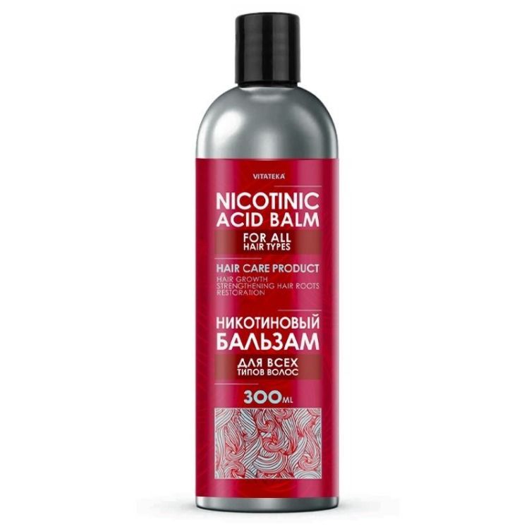 Obrázek Balzám s kyselinou nikotinovou pro všechny typy vlasů – 300 ml – Vitateka