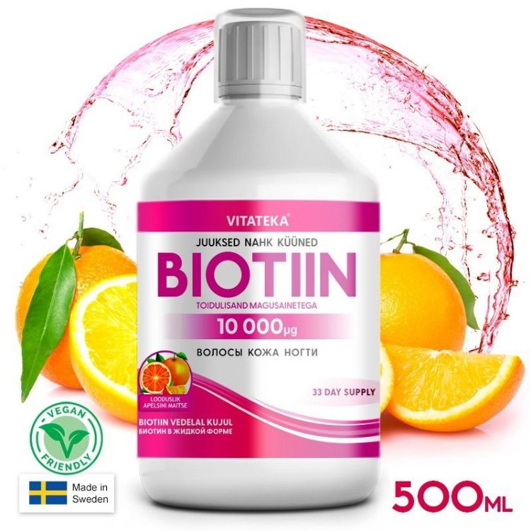 Obrázek Biotin 10 000 mikrogramů 500 ml - Vitateka