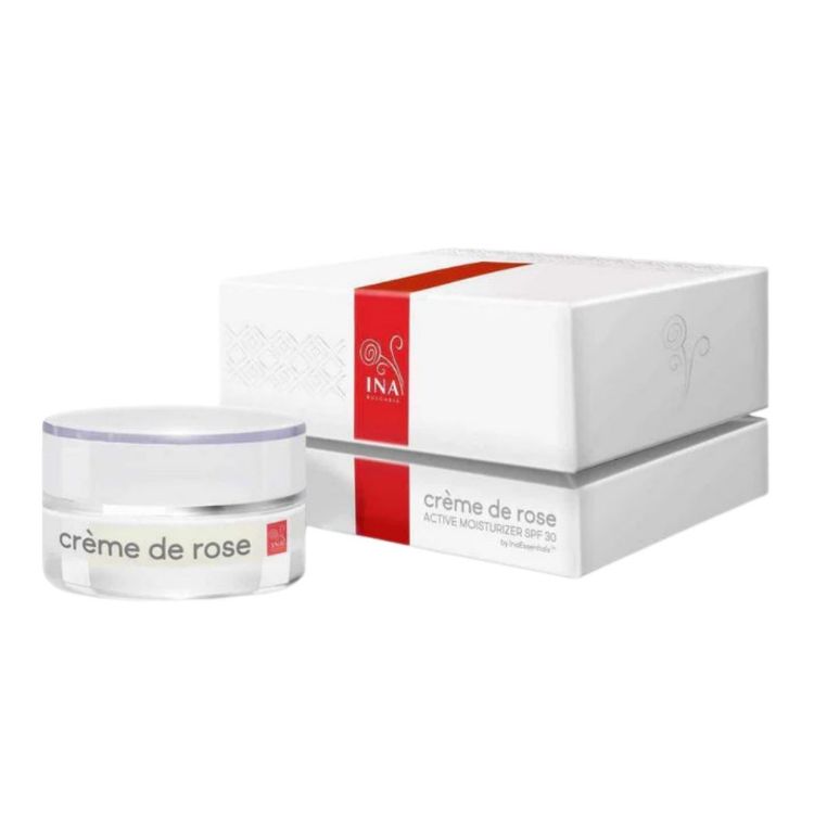 Obrázek Crème de Rose – hydratační krém s SPF 30, vysoce obohacený o organický esenciální růžový olej – 50 ml – INA Essentials