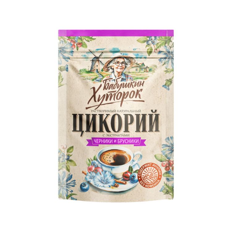 Obrázek Čekanková káva s borůvkami a brusinkami - 100 g - Hutorok