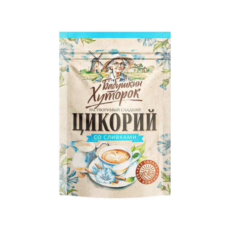 Obrázek Čekanková káva se stévií a rostlinnou smetanou - 100 g - Hutorok