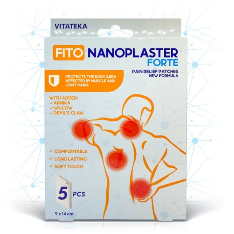 Obrázek Fito Nanoplast Forte – náplasti na bolest svalů a kloubů – 5 ks – Vitateka