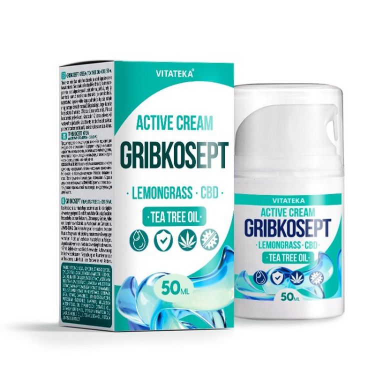 Obrázek Gribkosept krém s citronovou trávou, CBD a tea tree olejem - 50 ml - Vitateka