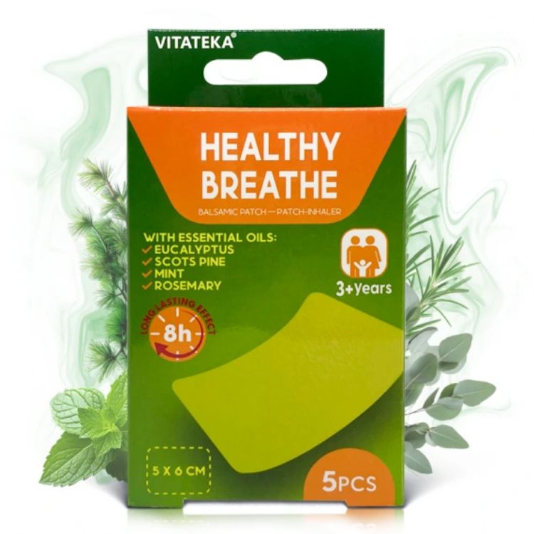 Obrázek Healthy Breathe – aromaterapeutická inhalační náplast – 5 ks – Vitateka