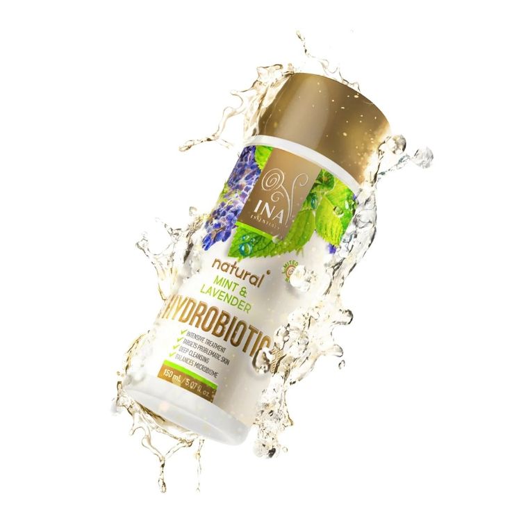 Obrázek HYDROBIOTIC - levandule & máta - intenzivní péče o pleť se sklonem k akné - 150 ml - INA Essentials
