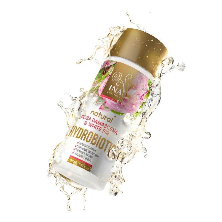 Obrázek HYDROBIOTIC - růže, jedle bělokorá & citronová kůra - intenzivní anti-age péče - 150 ml - INA Essentials