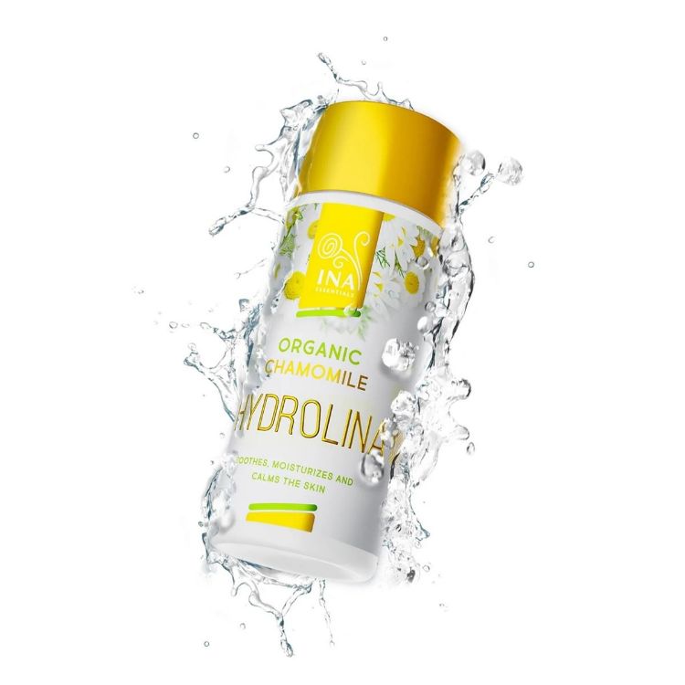 Obrázek HYDROLINA - organická heřmánková voda pro pleť se sklonem k ekzému a podrážděnou pokožku - 150 ml - INA Essentials