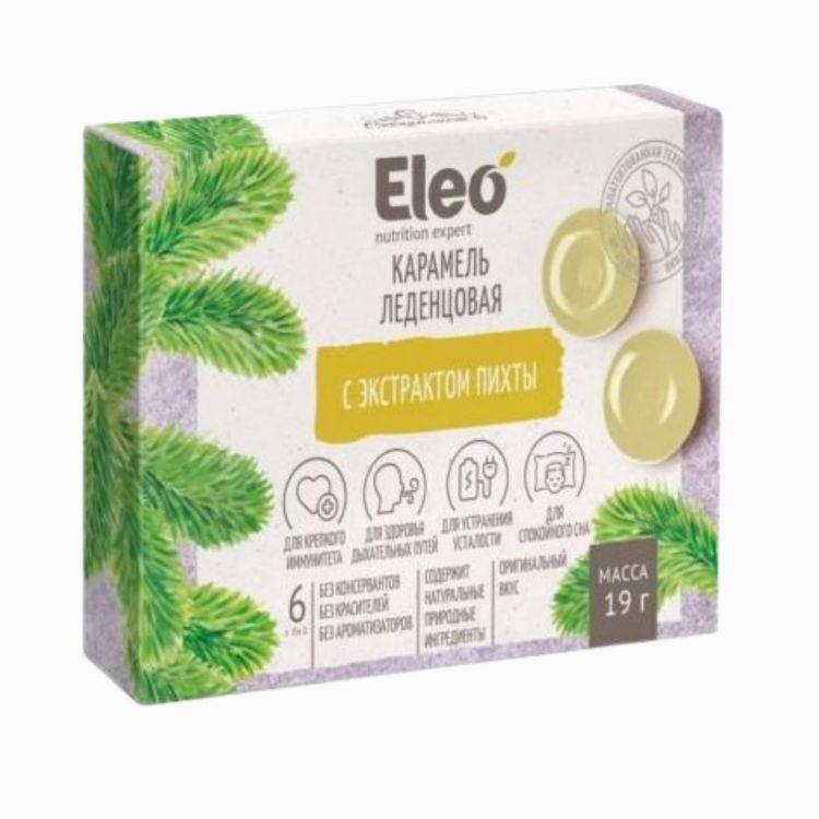 Obrázek Karamelové bonbony s jedlovým extraktem - 6 ks / 19 g - ELEO