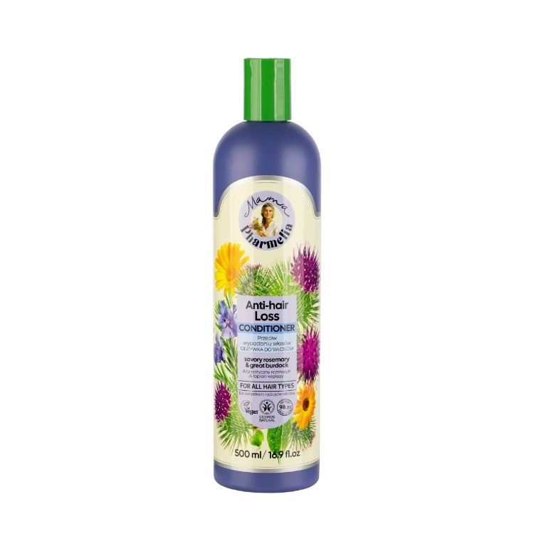 Obrázek Kondicionér proti vypadávání vlasů s rozmarýnem a lopuchem - 500 ml - Mama Pharmelia