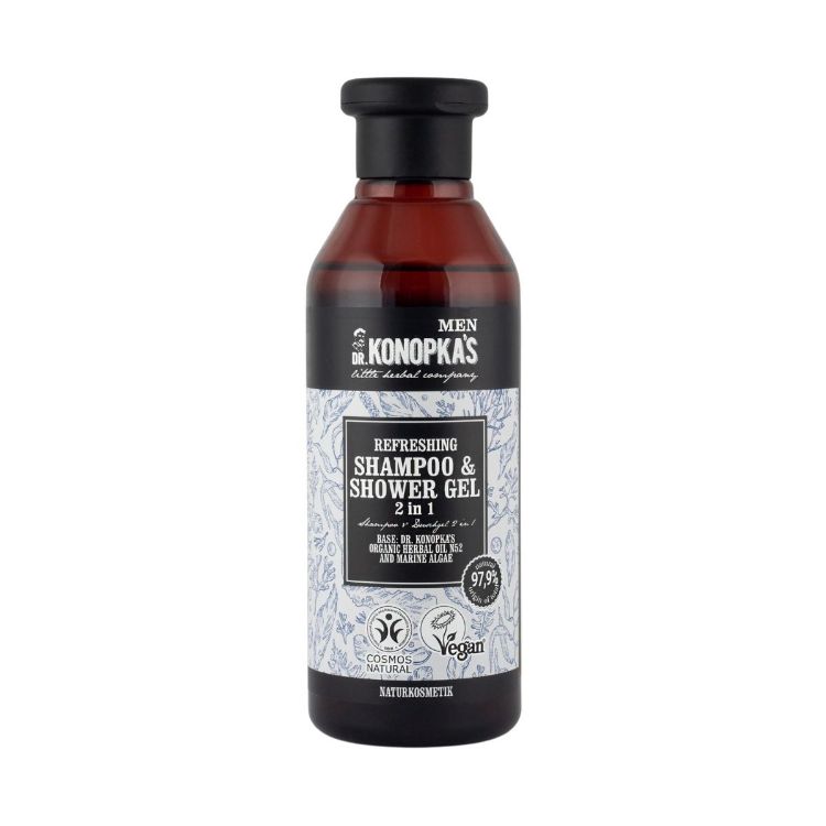 Obrázek Pánský osvěžující šampon a sprchový gel 2v1 - 280 ml - Dr. Konopka's