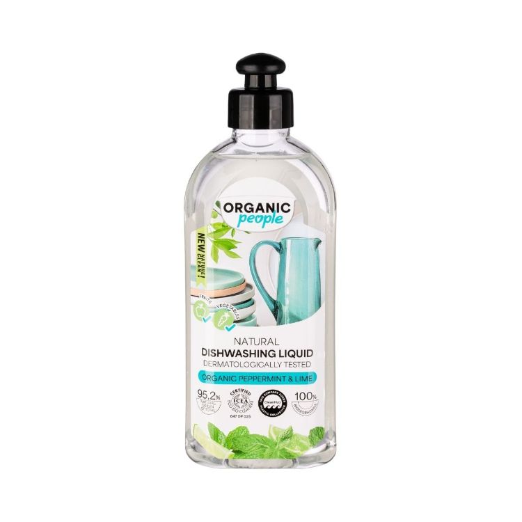 Obrázek Přírodní prostředek na nádobí – bio máta a limetka - 350 ml - Organic People