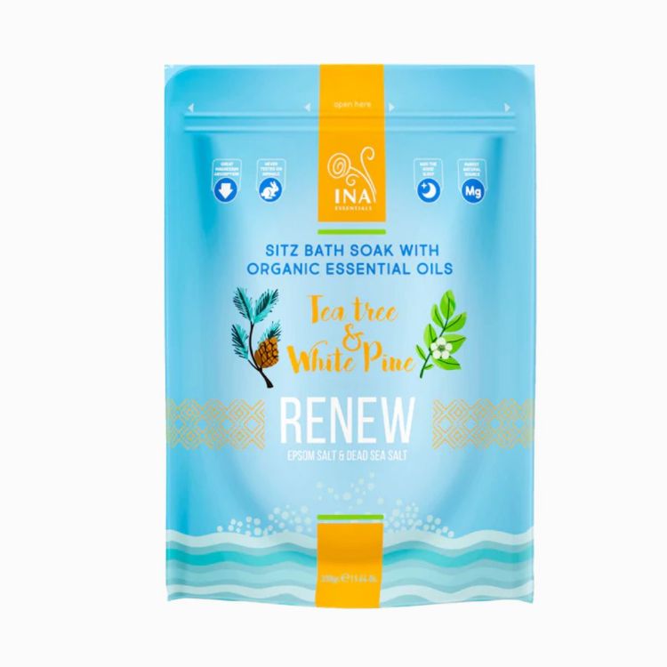 Obrázek Renew - koupelová sůl s čajovníkovým a borovicovým olejem - unavené nohy a péče o pokožku - 330 g - INA Essentials
