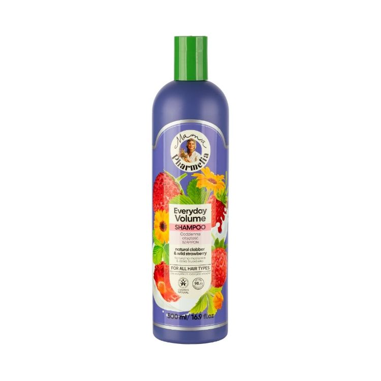 Obrázek Šampon pro každodenní objem s kyselým mlékem a lesní jahodou - 500 ml - Mama Pharmelia