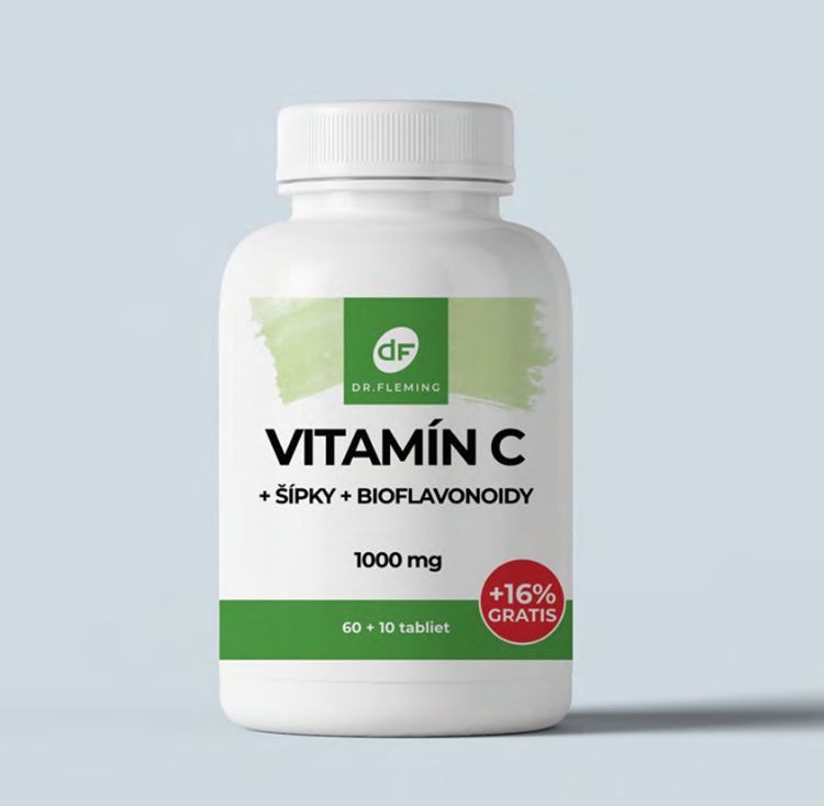 Obrázek Vitamín C 1000 mg + šípky + bioflavonoidy - 70 tablet - Dr. Fleming