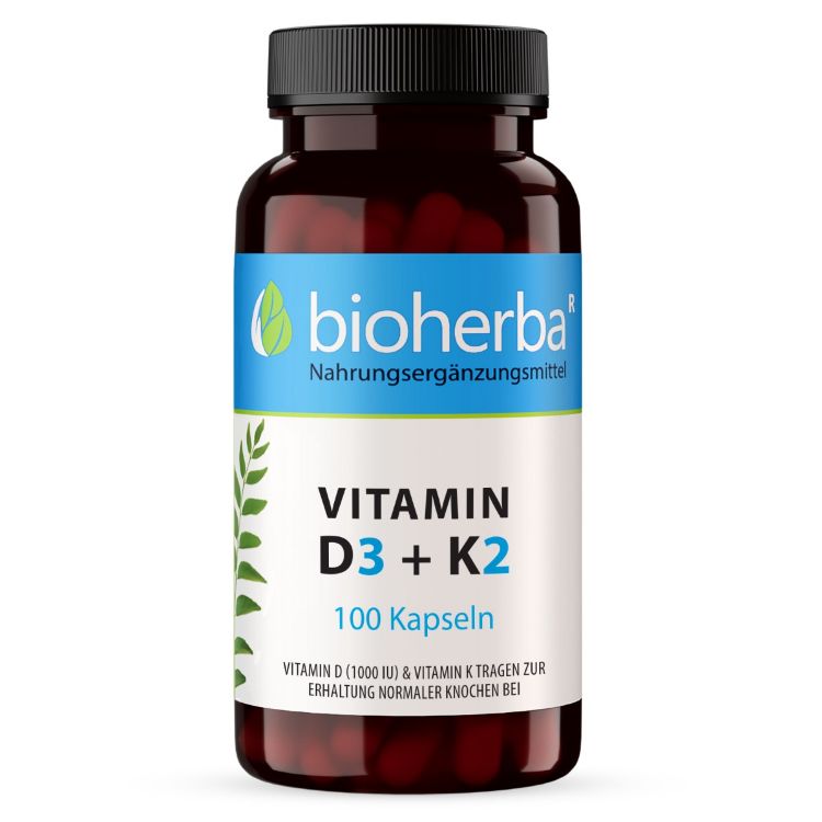 Obrázek Vitamín D3 + K2 - 100 kapslí - Bioherba