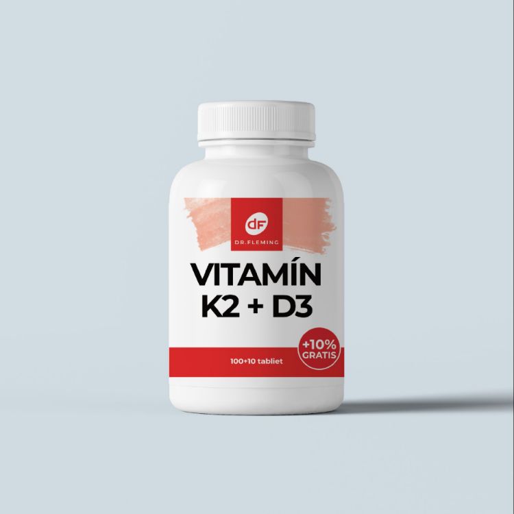 Obrázek Vitamín K2 100 µg + D3 3000 IU - 110 tablet - Dr. Fleming