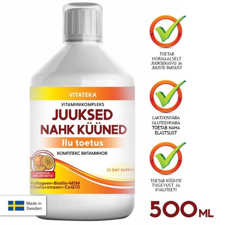 Obrázek Vitamínový komplex pro vlasy, pokožku a nehty – 500 ml – Vitateka