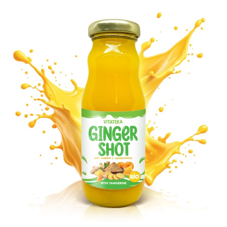 Obrázek Zázvorový shot s mandarinkou – 200 ml – Vitateka