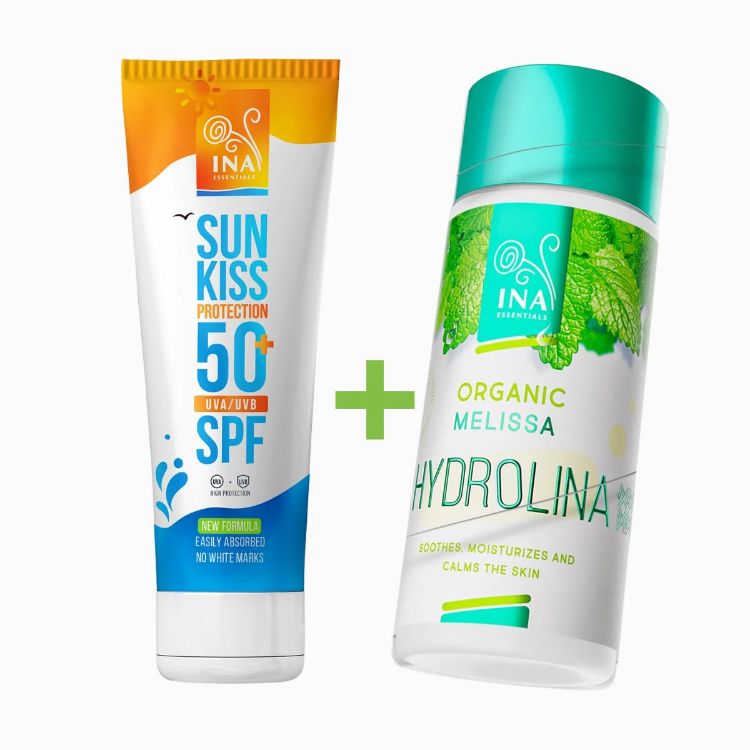 Obrázek Zvýhodněný set: opalovací krém SPF 50 + meduňková voda – INA Essentials