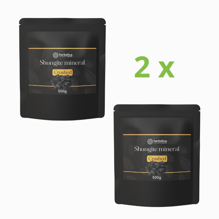 Obrázek Zvýhodněný set: 2× minerál šungit drť – přírodní filtr vody 500 g – Herbatica
