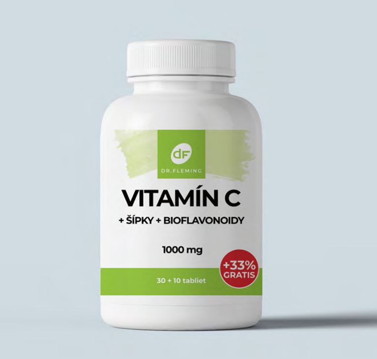 Obrázek Vitamín C 1000 mg + šípky + bioflavonoidy - 40 tablet - Dr. Fleming