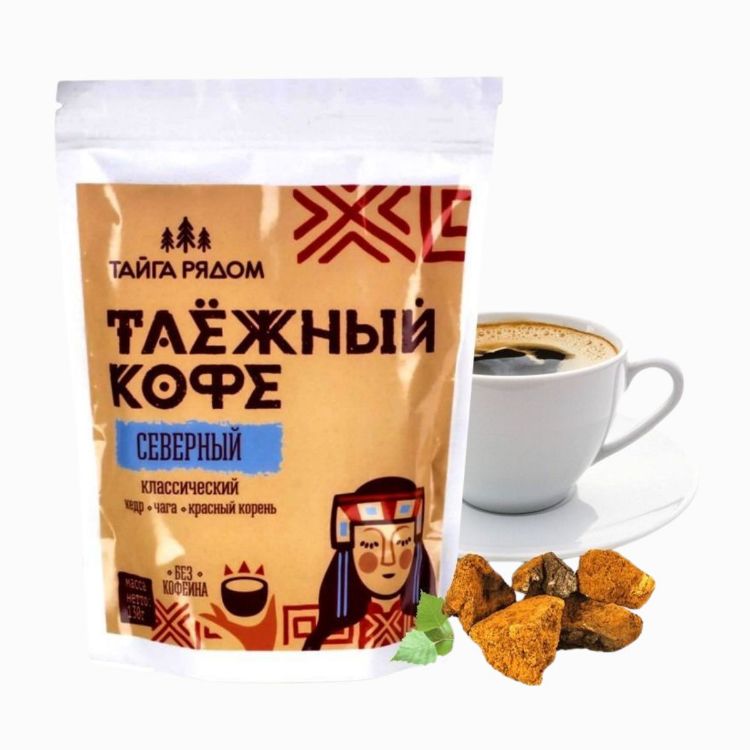 Obrázek Tajga káva s cedrem, čekankou, čagou a červeným kořenem – klasická – 130 g – Specialist