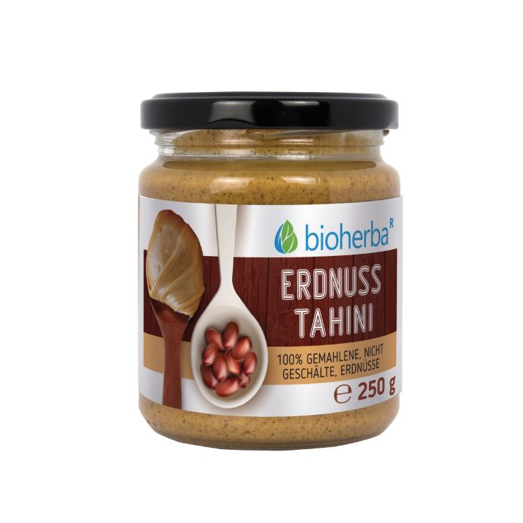 Obrázek 100% arašídové tahini z mletých neloupaných jader – 250 g – Bioherba