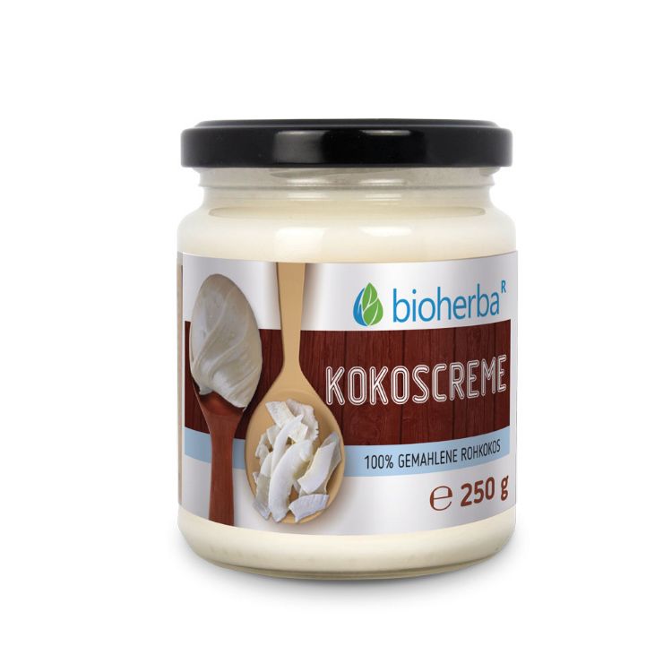 Obrázek 100% kokosový krém z mletého syrového kokosu – 250 g – Bioherba