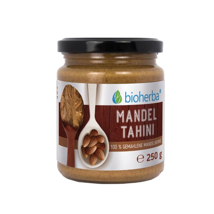 Obrázek 100% mandlové tahini z mletých mandlových jader – 250 g – Bioherba