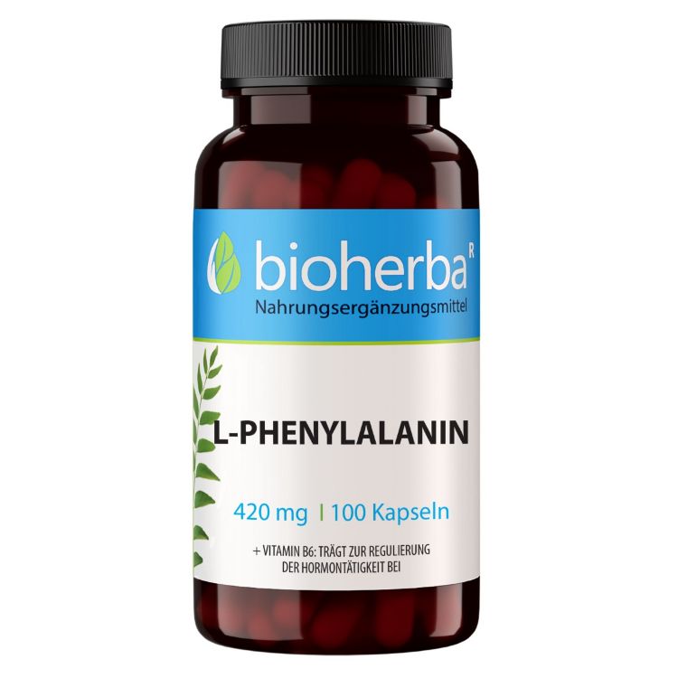 Obrázek L-fenylalanin 420 mg – 100 kapslí – Bioherba