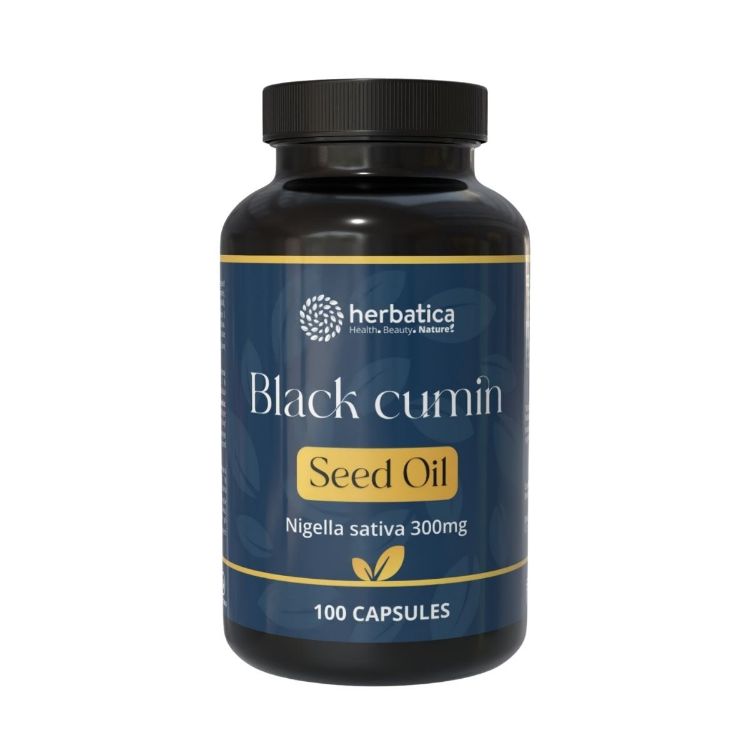 Obrázek Olej ze semen černuchy seté (Nigella sativa) v kapslích / 300 mg - 100 kapslí - Herbatica