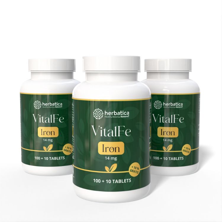 Obrázek Zvýhodněný set: 3× Železo 14 mg – 110 tablet – Herbatica