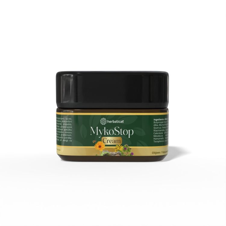 Obrázek MykoStop Forte Cream – antimykotický regenerační krém na pokožku a nehty – 50 ml – Herbatica