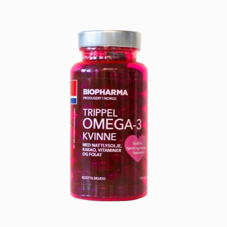 Obrázek Trippel OMEGA 3 Kvinne Kakao - Biopharma - 120 kapslí