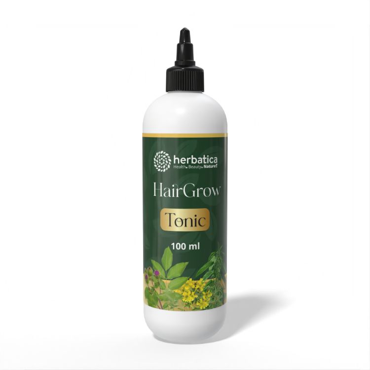 Obrázek HairGrow Active Tonic – bylinné tonikum pro podporu růstu vlasů – 100 ml - Herbatica