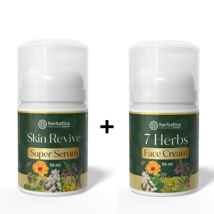 Obrázek Herbatica Zvýhodněný set: Anti‑Age Duo – Skin Revive SuperSerum + 7 Herbs Face Cream