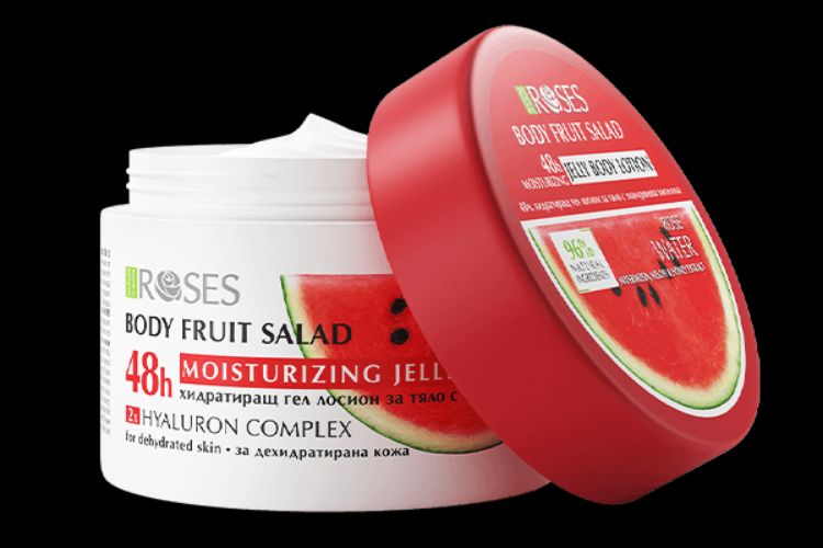 Obrázek FRUIT SALAD – 48h hydratační gelové tělové mléko s hyaluronovým komplexem a melounem 200 ml - NATURE OF AGIVA