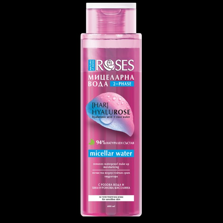 Obrázek HYALUROSE dvoufázová micelární voda 400 ml - NATURE OF AGIVA