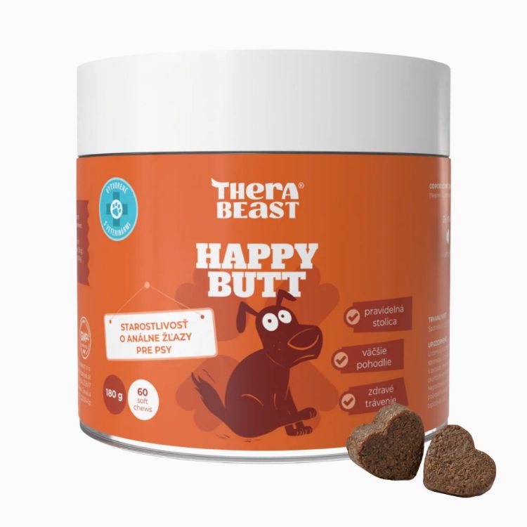 Obrázek Happy Butt – podpora análních žláz a správné stolice pro psy – 60 ks – Therabeast