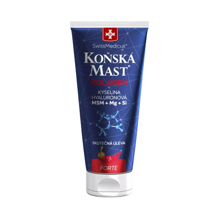 Obrázek Koňská mast s kolagenem forte hřejivá 200 ml – SwissMedicus